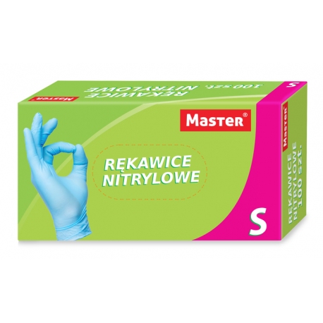 Rękawice nitrylowe bezpudrowe XS MASTER S-084 