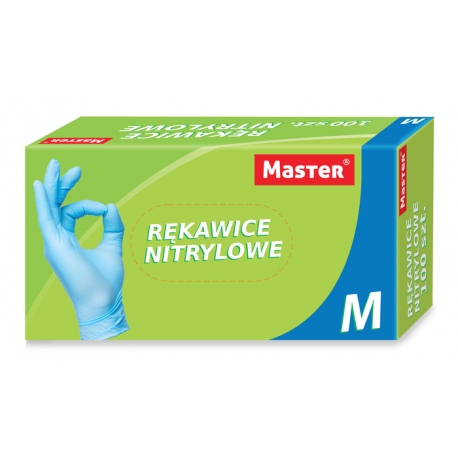 Rękawice nitrylowe bezpudrowe S MASTER S-084 